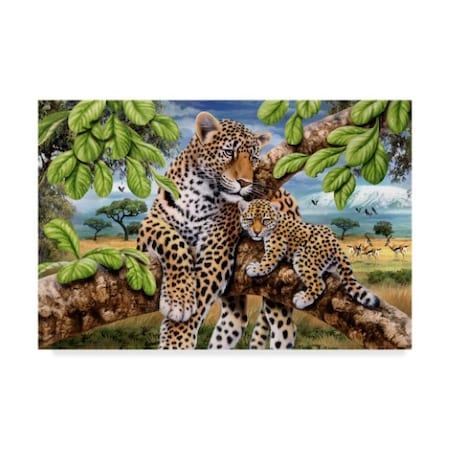 Howard Robinson 'Two Leopards' Canvas Art,30x47